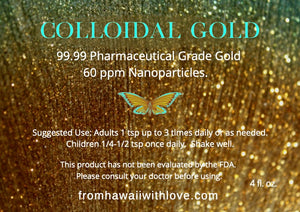 Colloidal Gold 500 ppm - Laser Made