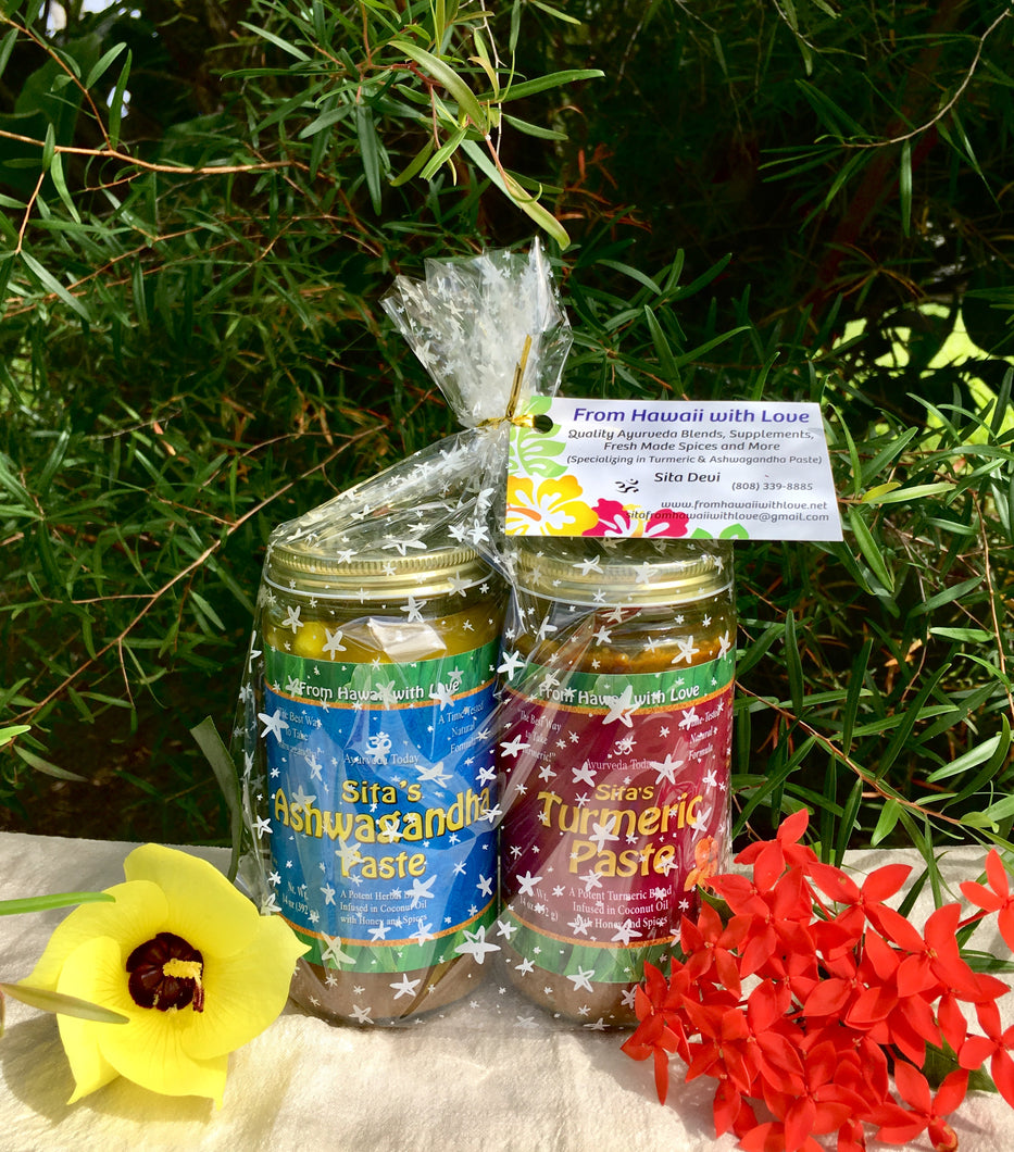 Sita's Ashwagandha Paste & Sita's Turmeric Paste Coconut Oil (14 oz. jars)
